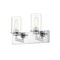 Z-Lite Savannah 2 Light Vanity, Chrome & Clear 462-2V-CH - alternate 7